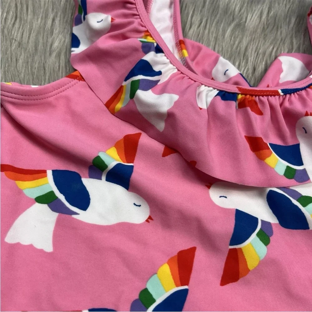Hanna Andersson Pink Rainbow Bird Swim Tank Top Size 10